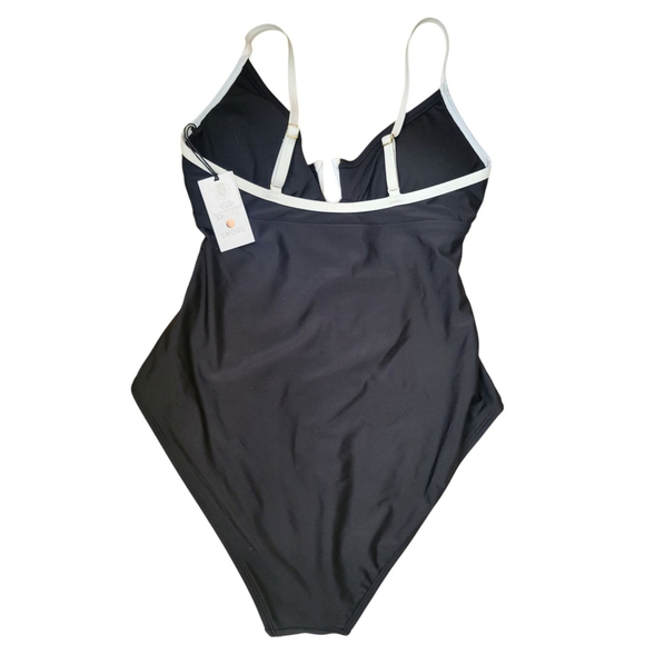 Shade Shore Women's High Leg Medium Seat Coverage Swimsuit Size Medium NWT - Picture 2 of 7
